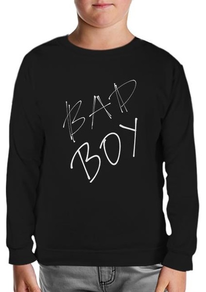 Bad Boy Siyah Çocuk Sweatshirt