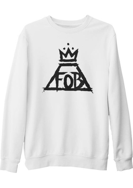 Fall Out Boy - Logo Beyaz Kalın Sweatshirt
