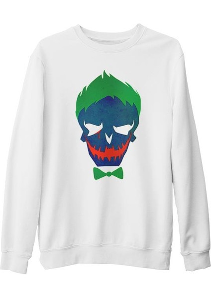 Suicide Squad - Joker Beyaz Kalın Sweatshirt
