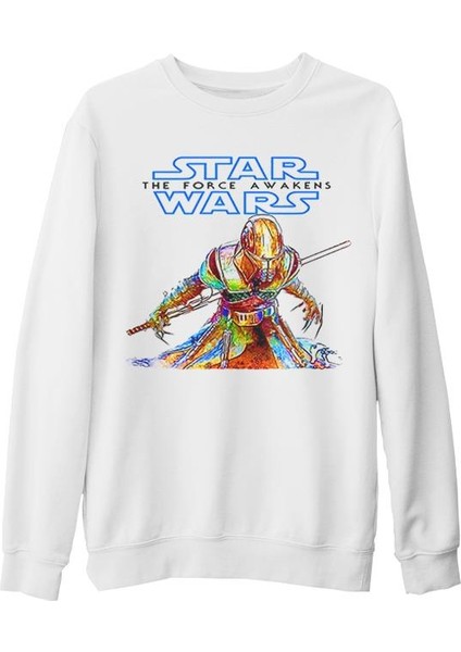 Star Wars - The Force Awakens Beyaz Kalın Sweatshirt