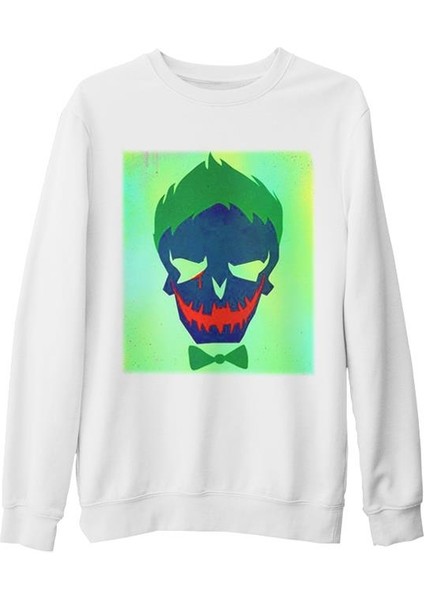 Suicide Squad - Joker Last Cry Beyaz Kalın Sweatshirt