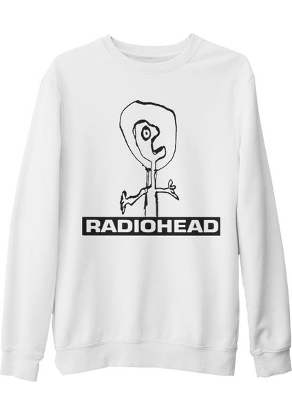 Radiohead Beyaz Kalın Sweatshirt