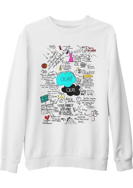 The Fault In Our Stars Beyaz Kalın Sweatshirt