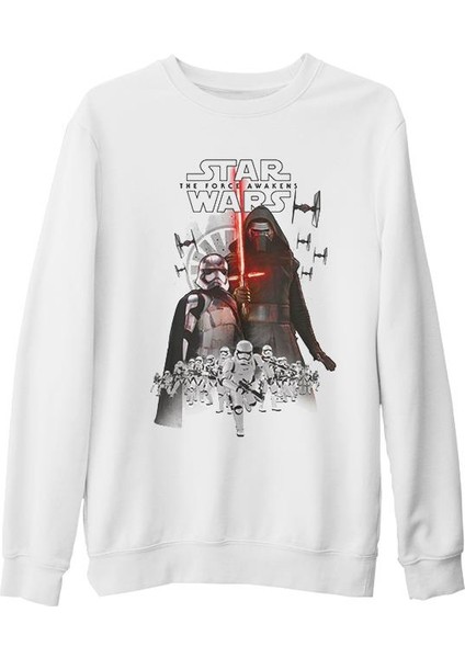 Star Wars - The Force Awakens 11 Beyaz Kalın Sweatshirt