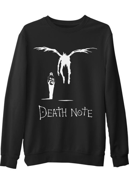 Death Note - Path Siyah Erkek Kalın Sweatshirt