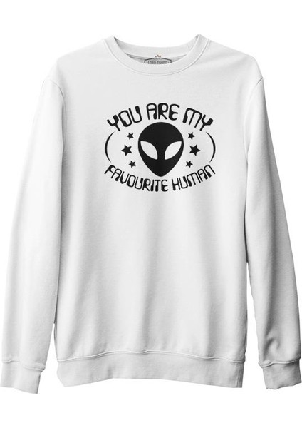 Be The Favourite Human Beyaz Erkek Kalın Sweatshirt fiyatları