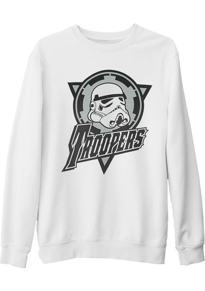 Star Wars - Trooper 2 Beyaz Kalın Sweatshirt