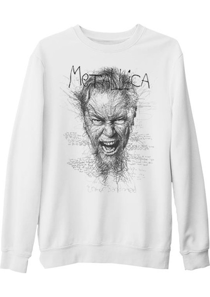 Metallica - Enter Sandman Beyaz Kalın Sweatshirt