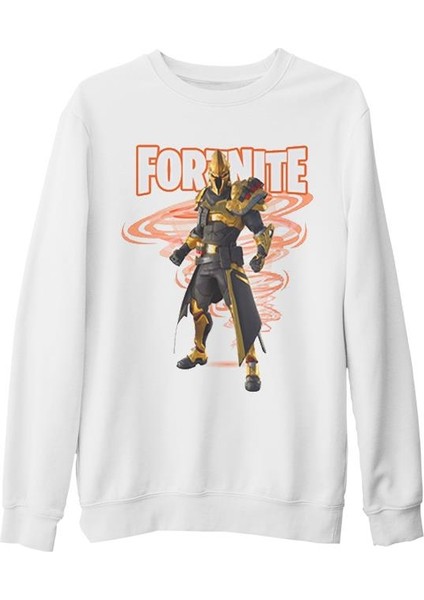 Fortnite - Ultima Knight Beyaz Kalın Sweatshirt