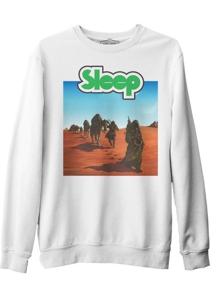 Sleep - Dopesmoker Beyaz Erkek Kalın Sweatshirt fiyatları