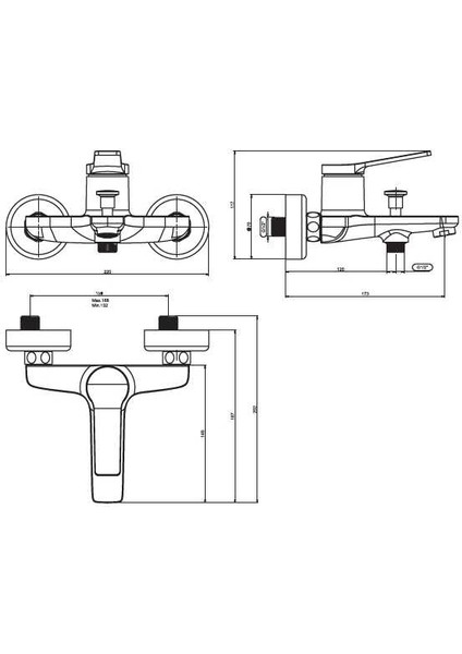 Nobia Pro Banyo Bataryası Krom N2038102