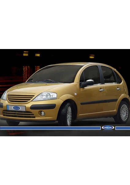 Citroen C3 Krom Cam Çıtası 4 Parça 2002-2009 Arası