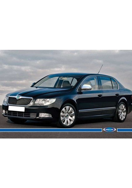 OMSA Skoda Octavia 2 Facelift Krom Ayna Kapağı 2 Parça 2009-2013 Arası