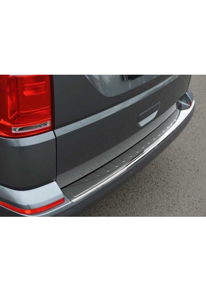 VW T6 Transporter Siyah Krom Arka Tampon Eşiği Tek Kapılı 2015 ve Sonrası