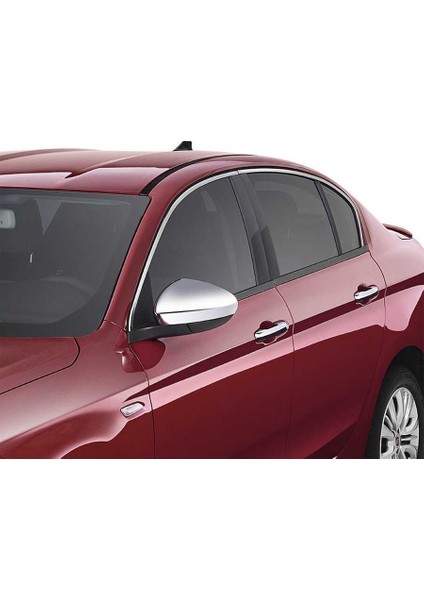 Fiat Egea Sedan/HB Krom Üst Cam Çerçevesi 4 Parça 2015 ve Sonrası modelleri