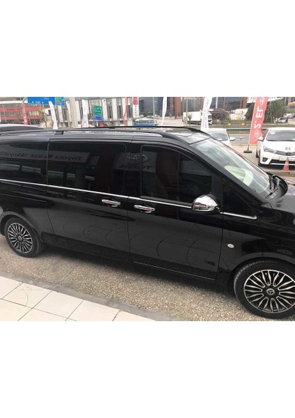 Mercedes Vito/W447 Krom Cam Alt Çıtaları 8 Parça Tek Sürgülü (L3: Uzun Şase) 2014 ve Sonrası