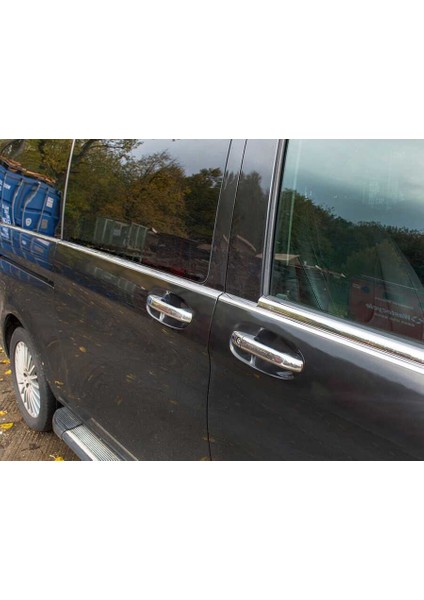 Mercedes Vito/W447 Krom Cam Alt Çıtaları 8 Parça Tek Sürgülü (L3: Uzun Şase) 2014 ve Sonrası