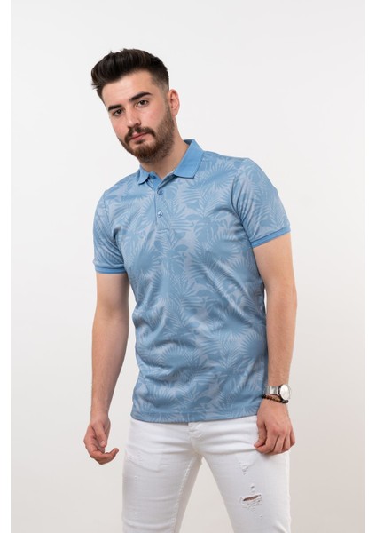 Polo Yaka Slimfit Desenli Erkek T-Shirt modelleri