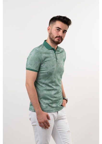 Polo Yaka Slimfit Desenli Erkek T-Shirt modelleri