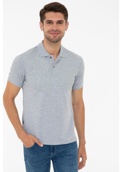Gri Melanj Slim Fit Polo Yaka T-Shirt 50242151-VR086