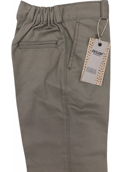 Çocuk Okul Pantalonu Kanvas Ilk Okul Orta Okul Bej