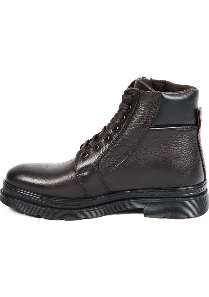 220235 Kahve %100 Deri Erkek Kışlık Bot Ayakkabı fırsatları