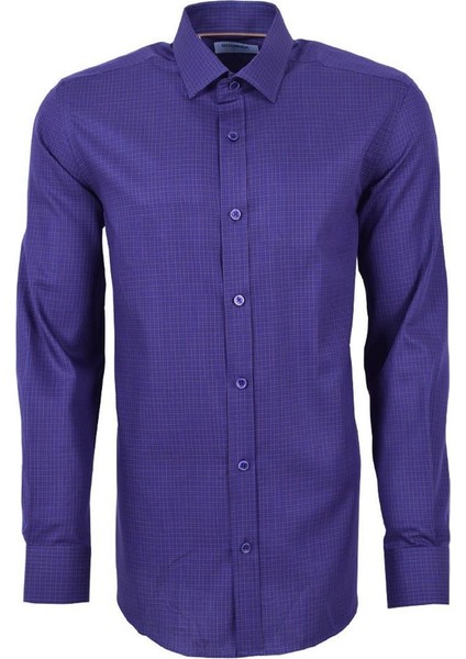 Erkek Ekose Pamuklu Çizgili Uzun Kollu Gömlek, OT-C-20002 fiyatları