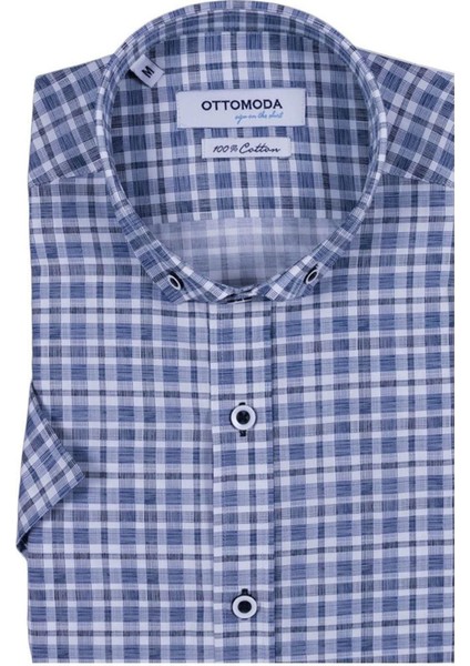 Ekose Kareli Kısa Kollu %100 Pamuklu Regular Gömlek,OT-C-20185 modelleri