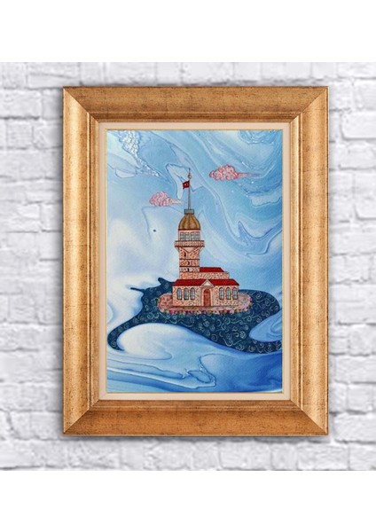 Çerçeveli Kız Kuelsi Kanvas Tablo