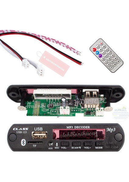 12 Volt Fiat Linea Bluetoothlu Oto Teyp Usb/sd Çevirici Aux Kumandalı Mp3 Müzik Board