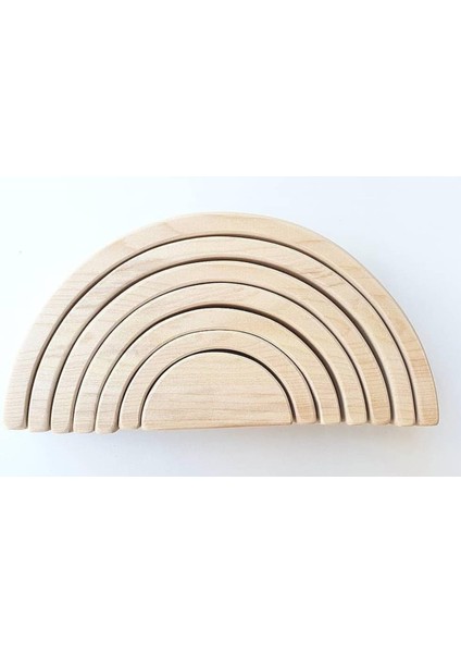 Wooden Toys Doğal Ahşap Eğitici Oyuncak Waldorf Gökkuşağı 7i Natural