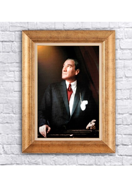 Çerçeveli Mustafa Kemal Atatürk Kanvas Tablo