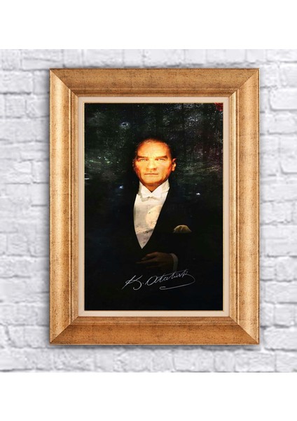 Çerçeveli Atatürk Kanvas Tablo