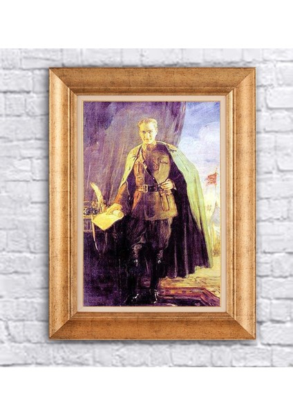 Çerçeveli Atatürk Kanvas Tablo