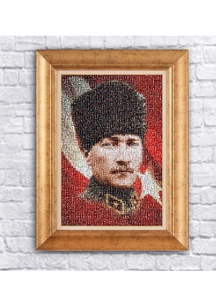 Çerçeveli Atatürk Kanvas Tablo