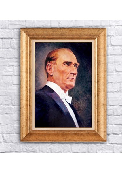 Çerçeveli Atatürk Kanvas Tablo