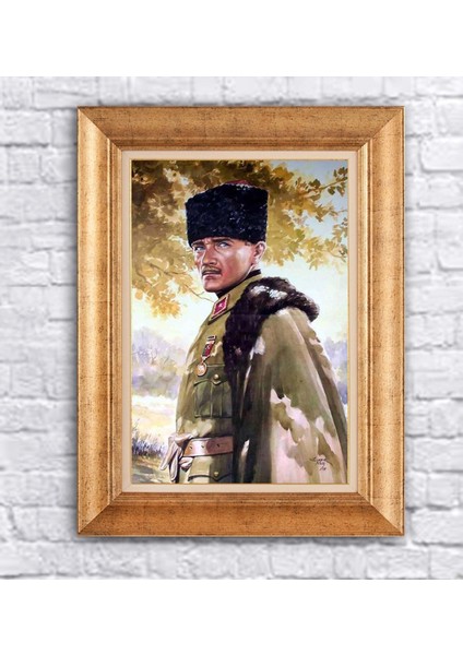Çerçeveli Atatürk Kanvas Tablo
