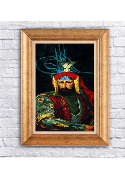 Çerçeveli Paspartolu 4.murathan Tugra Kanvas Tablo