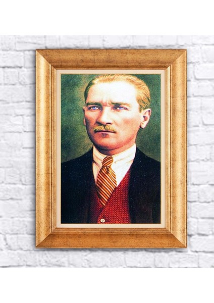 Çerçeveli Atatürk Kanvas Tablo
