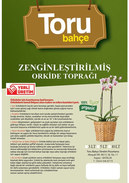 Orkide Toprağı Zenginleştirilmiş 10 Lt