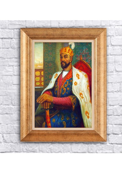 Çerçeveli Paspartolu Timur Kanvas Tablo