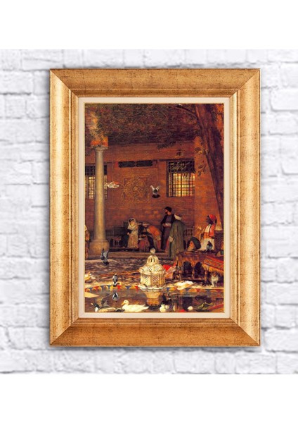 Çerçeveli Paspartolu Saray Manzarası Kanvas Tablo