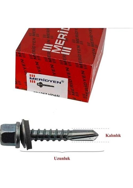 Trapez Vidası 5,5X50 200 Adet
