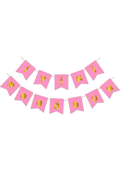 İyiki Doğdun Uzar Yazı, Altın Baskılı - Pembe fiyatları