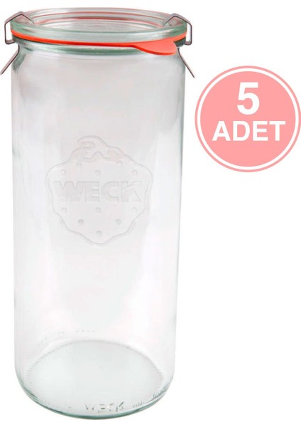 1040 ml Silindir Cam Saklama Kavanozu 5 Adet fiyatları