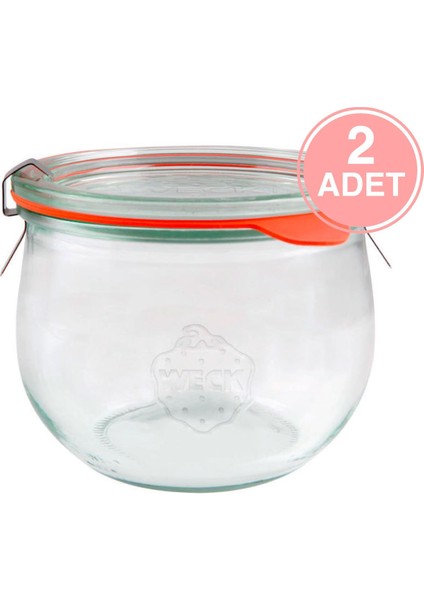 580 ml Lale Cam Saklama Kavanozu 2 Adet
