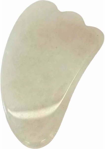 Çağrı Gümüş Pembe Kuvars Taşlı Jade Roller Guasha Taşı Rulo Ikili Masaj Seti