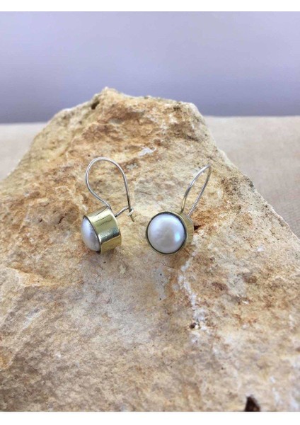 Çağrı Gümüş Doğal Inci Taşlı Otantik Gümüş Kadın Küpe 925 Ayar Mini Küpe Inci Taşlı Küpe fiyatları