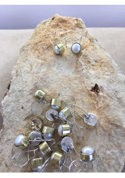 Çağrı Gümüş Doğal Inci Taşlı Otantik Gümüş Kadın Küpe 925 Ayar Mini Küpe Inci Taşlı Küpe modelleri