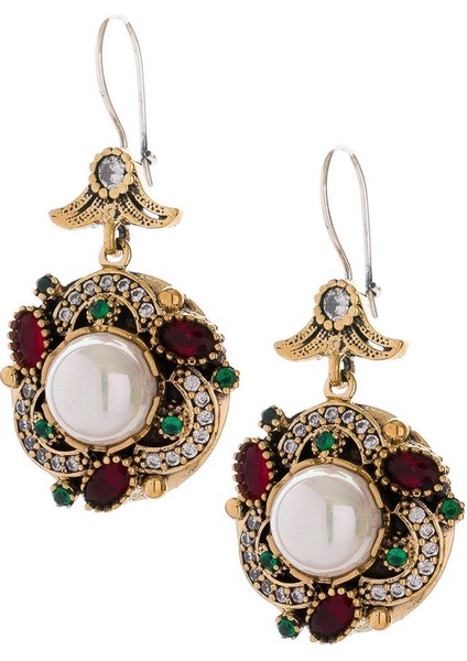 Çağrı Gümüş Doğal Inci Taşlı Otantik Küpe fiyatları